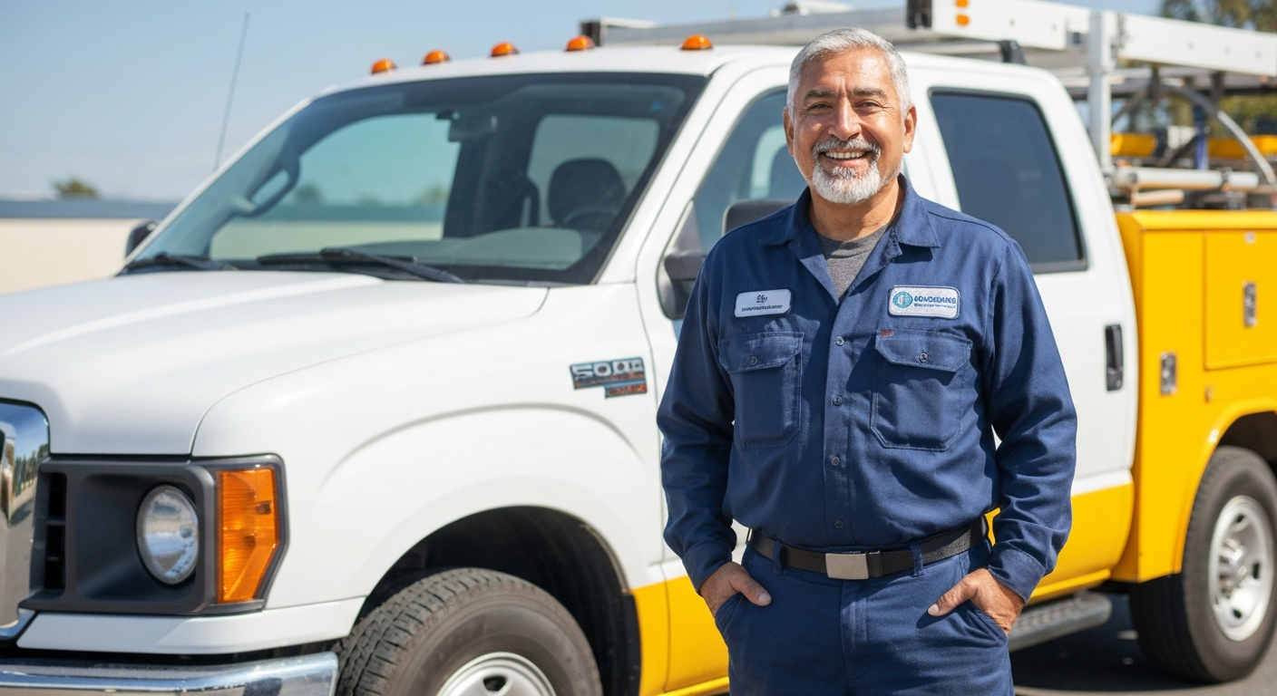 Confident home service professional