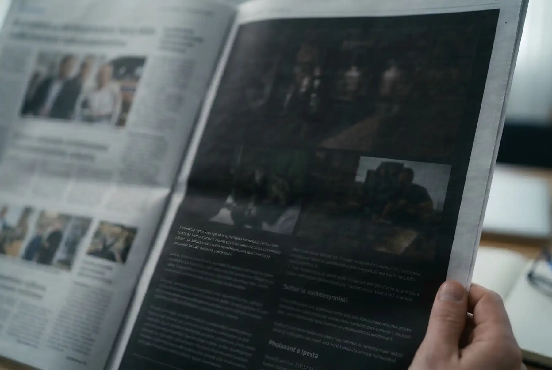 Liika värikuorma sanomalehdessä aiheuttaa suttuisen lopputuloksen