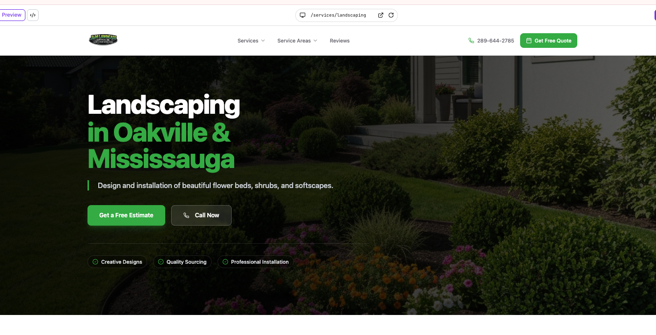 Landscaping in Oakville and Mississauga