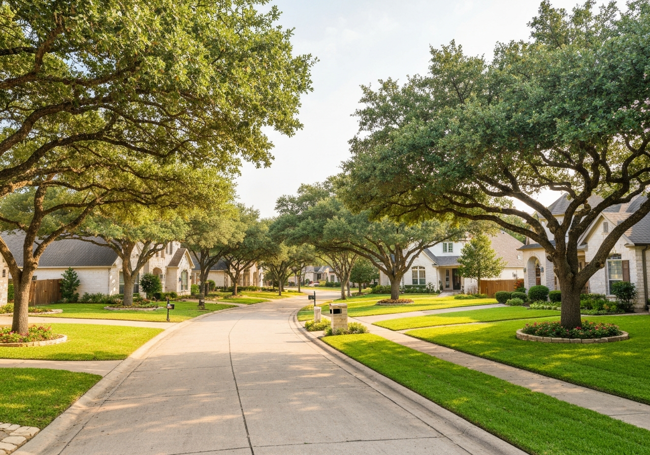 Residential street in Boerne