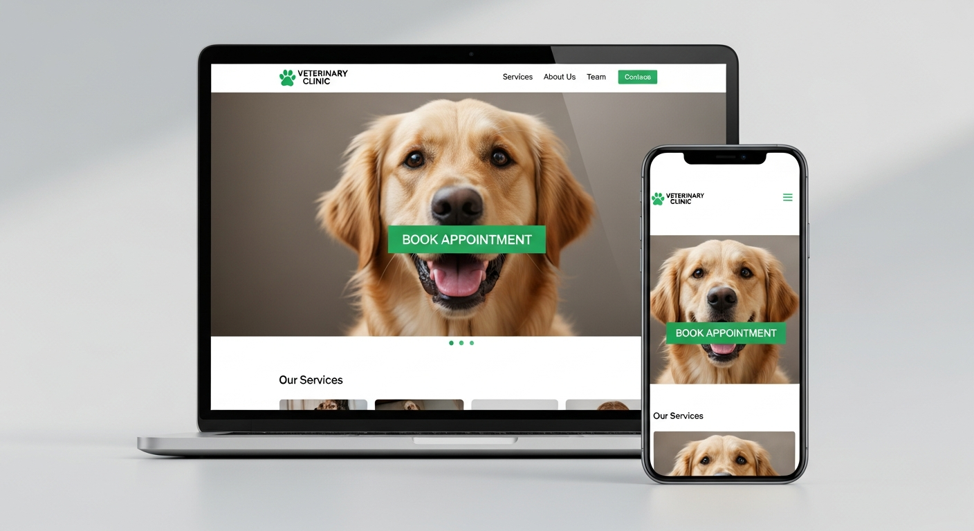 Veterinary Clinic Website Mockup