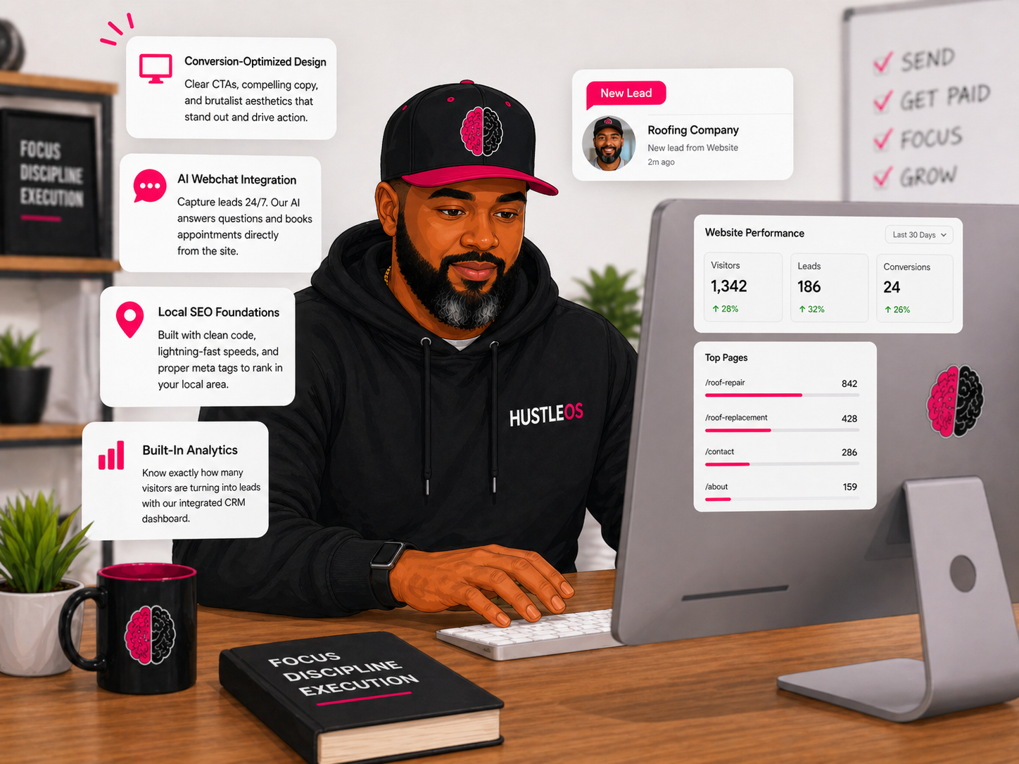 HUSTLEOS Web Design