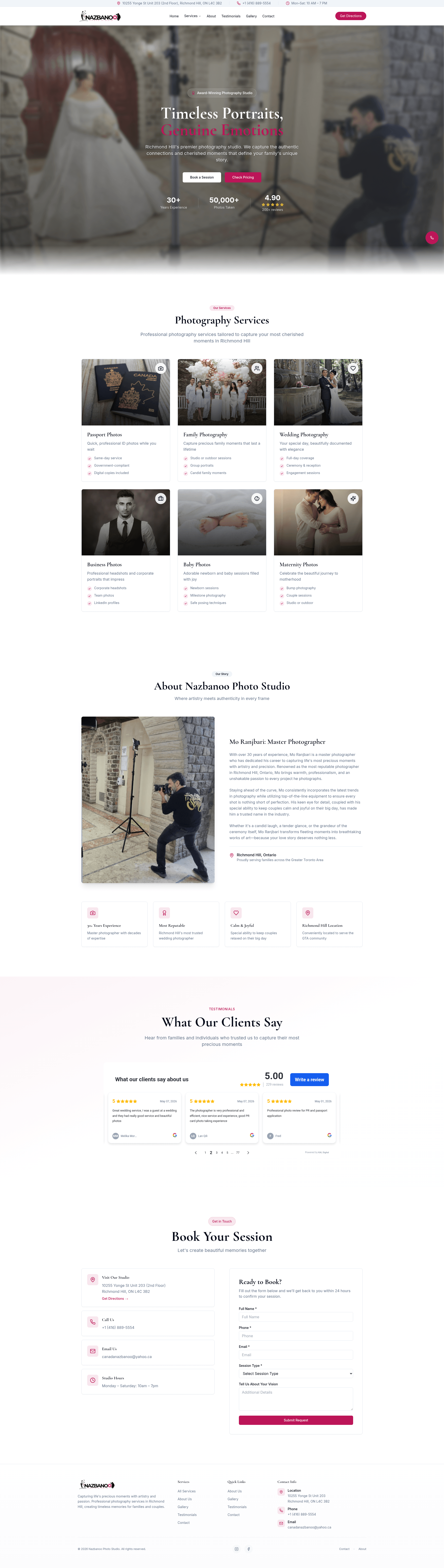 Photo Nazbanoo website preview