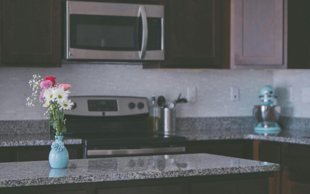 Microwave in kitchen