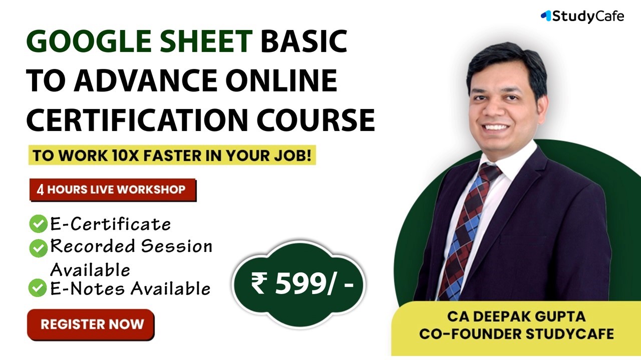 Google Sheet Basic to Advance Online Certification Course