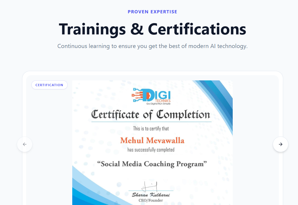 Social Media Coaching Program Certification