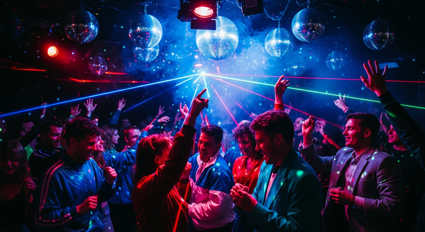 80s Party Crowd