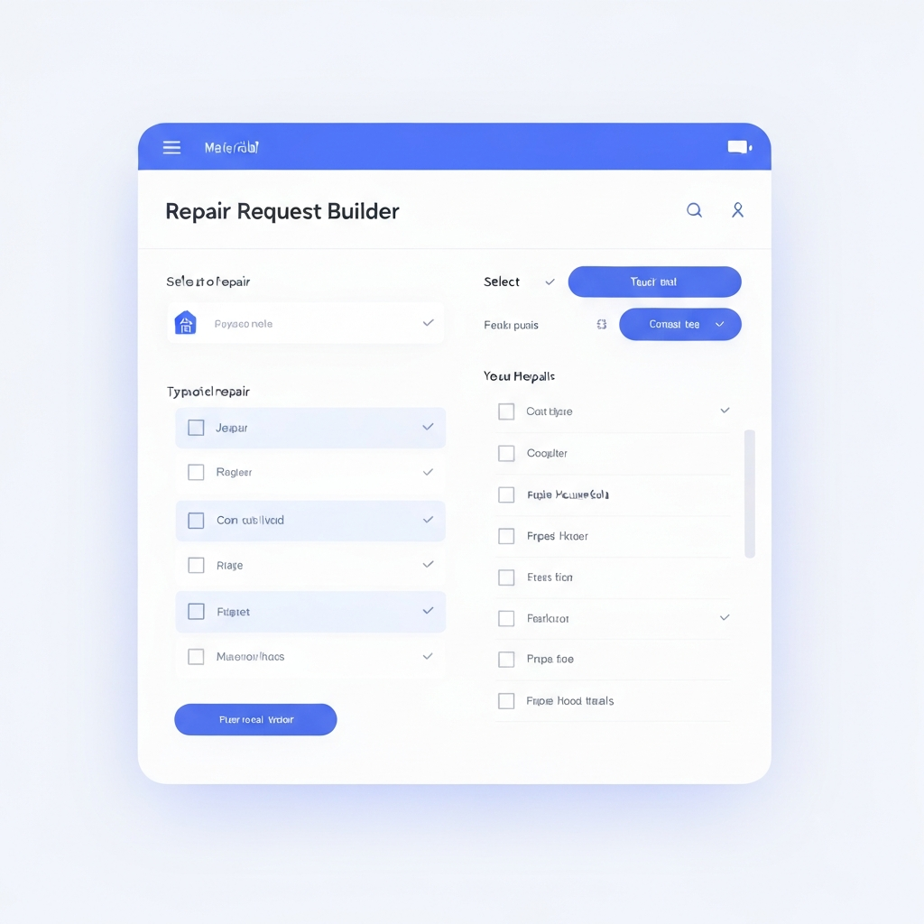 Agent Repair Request Tool Interface