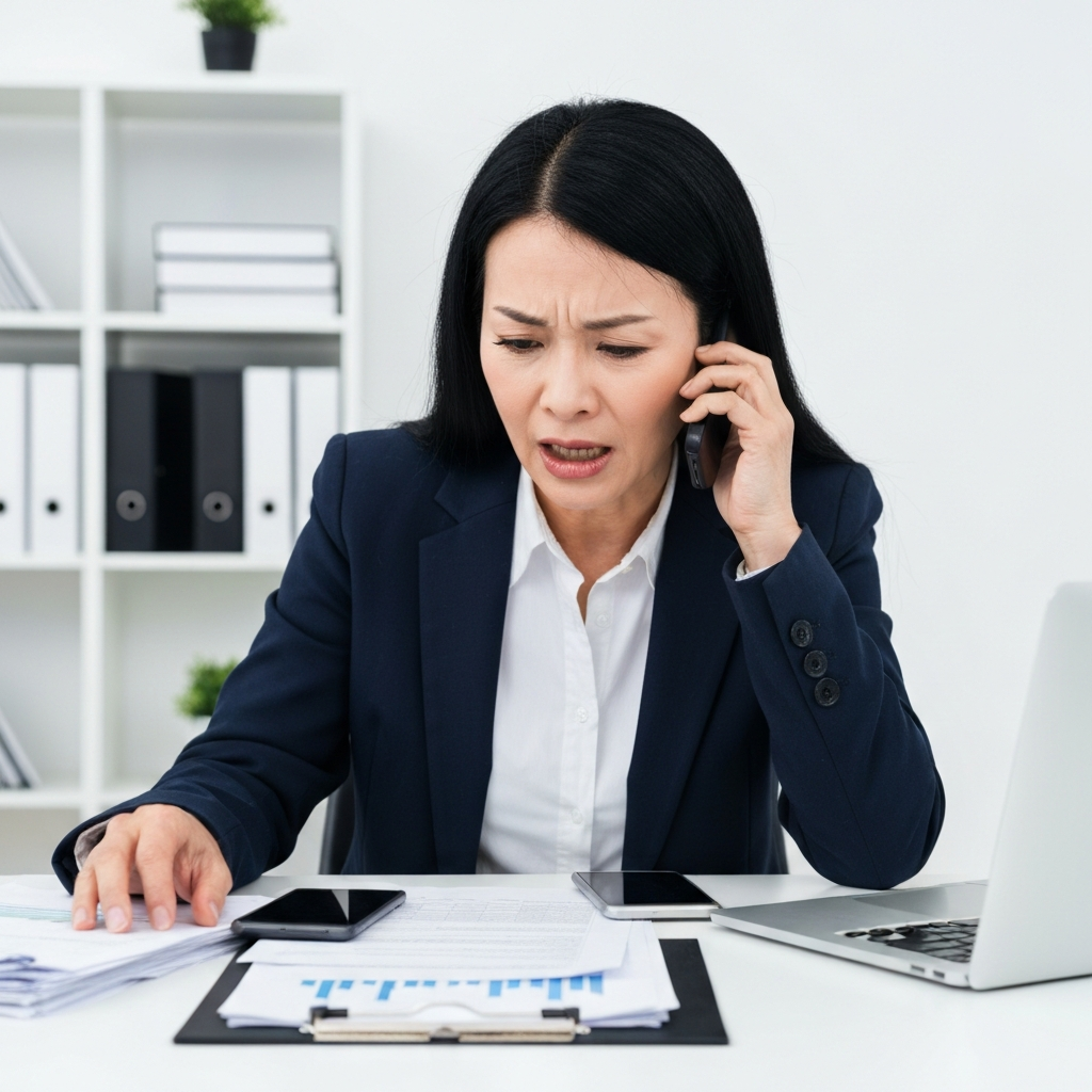 Overwhelmed business owner