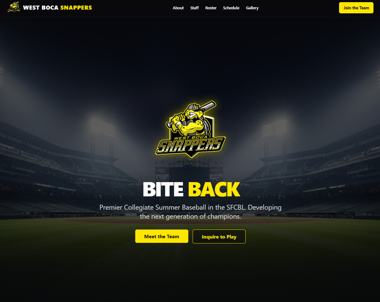 West Boca Snappers Desktop Preview