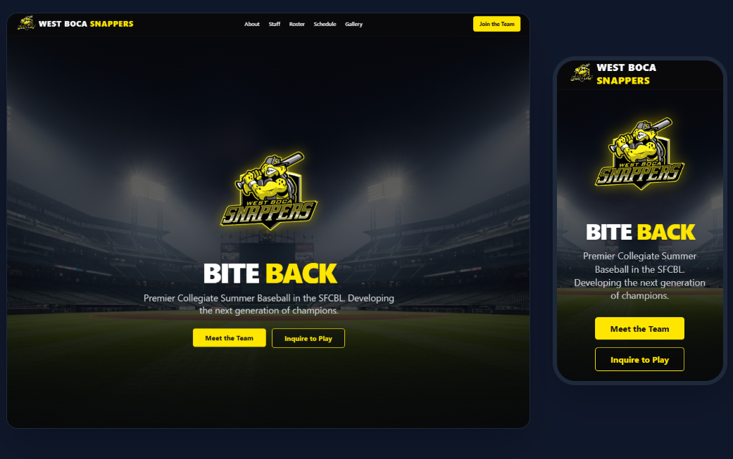 Custom Team Website