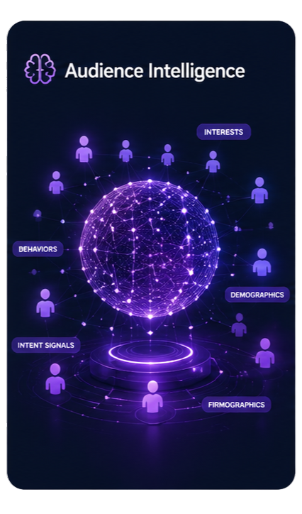 Animated web of data signals