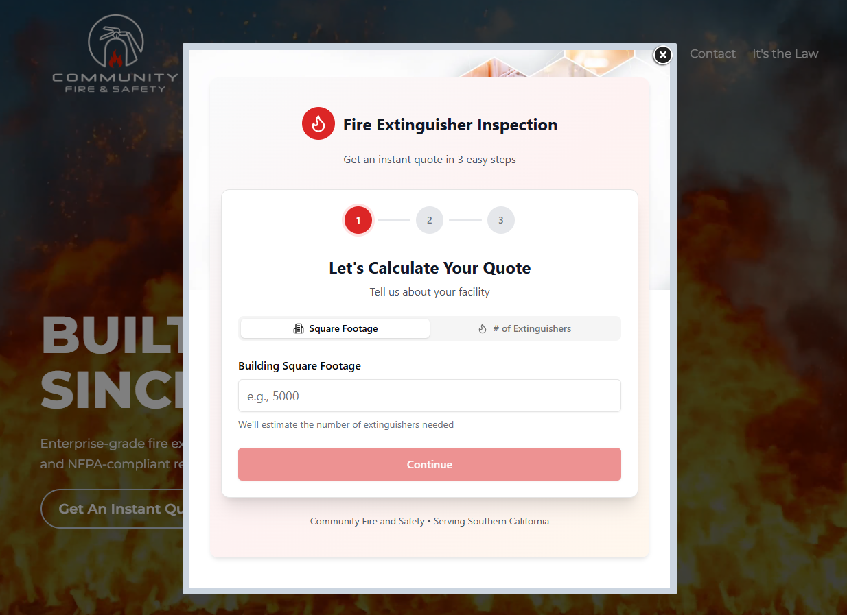 Fire Extinguisher Inspection Quote Generator