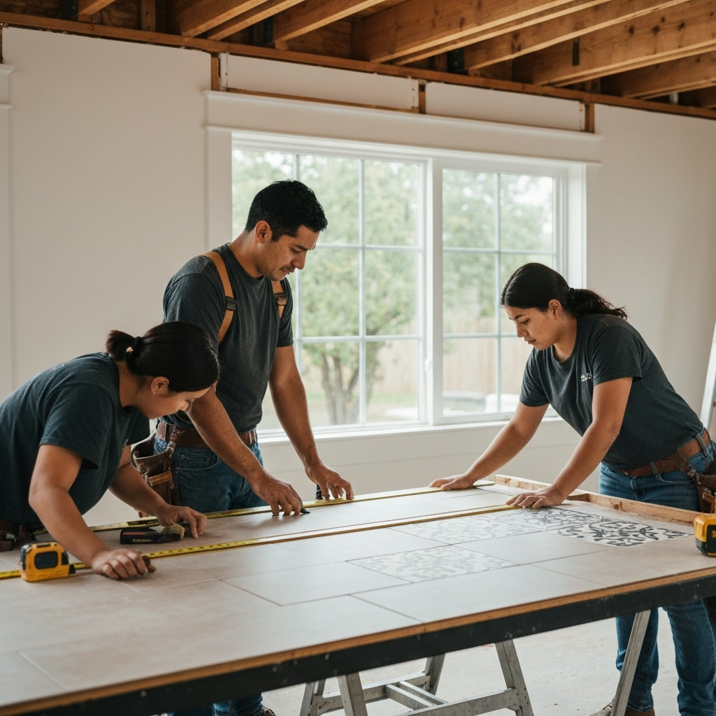 Anderson Contracting Solutions team at work on a home remodel