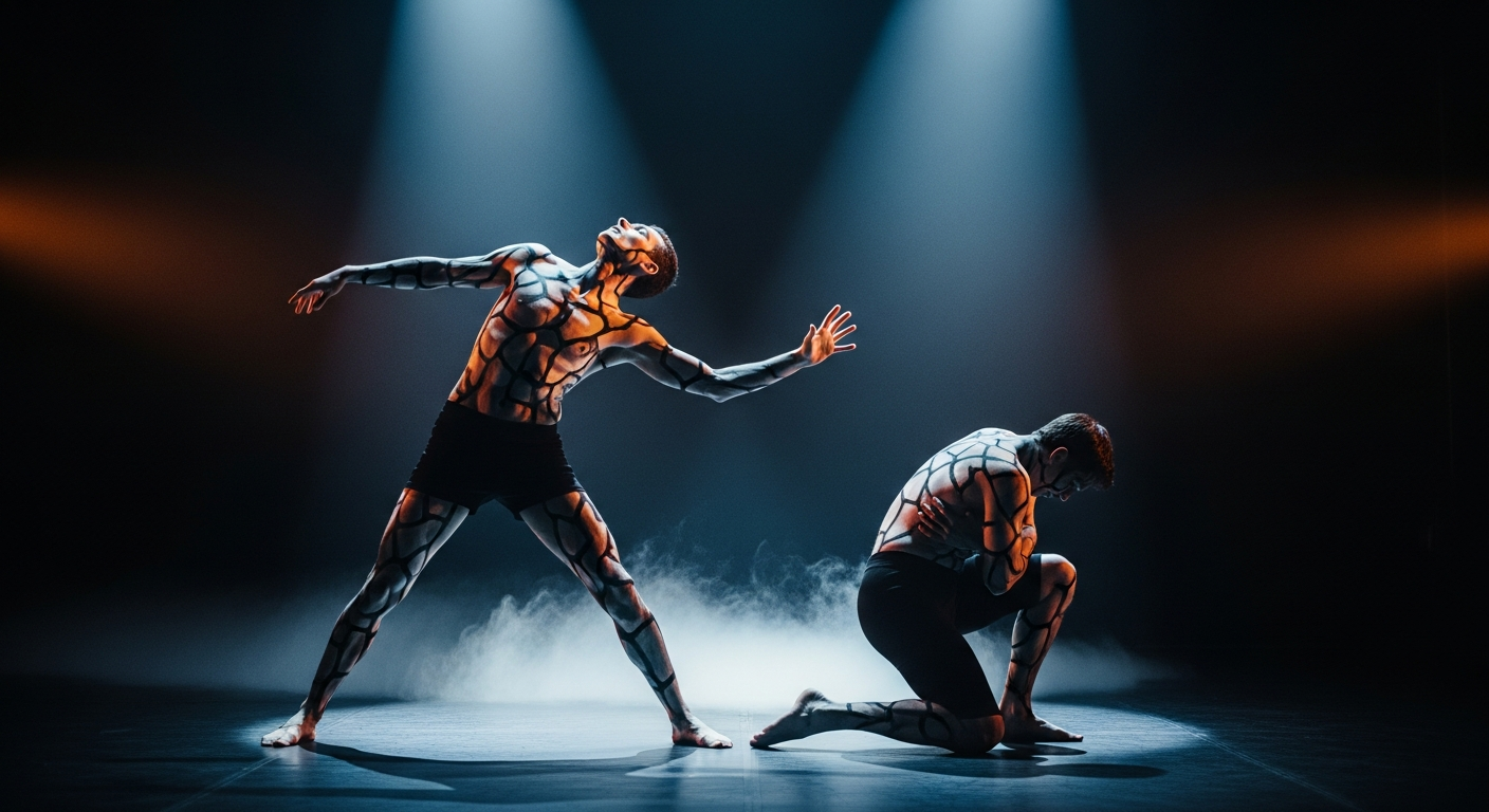 Dramatic physical theatre performance