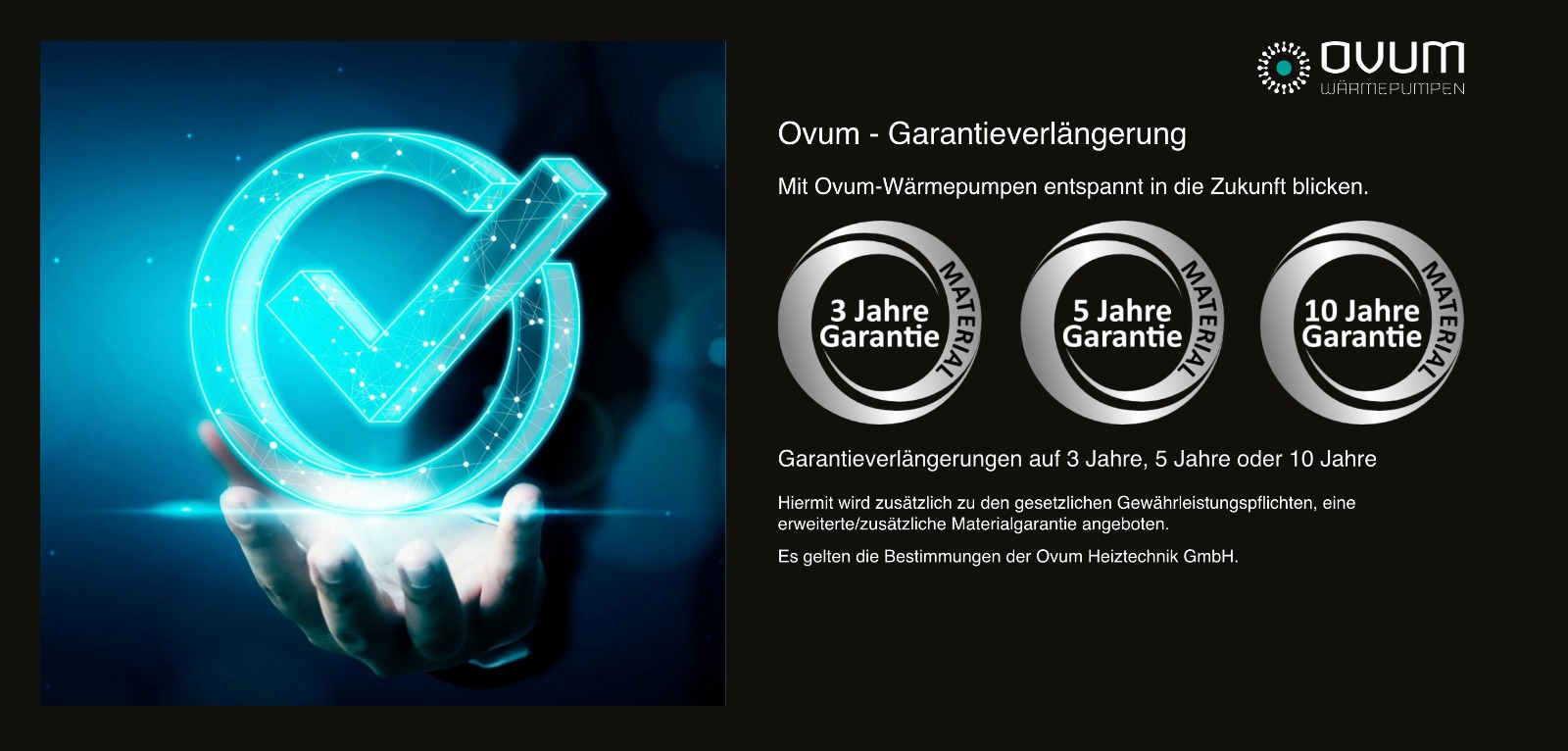 Ovum Garantieverlängerung – 3, 5 oder 10 Jahre Materialgarantie für Wärmepumpen