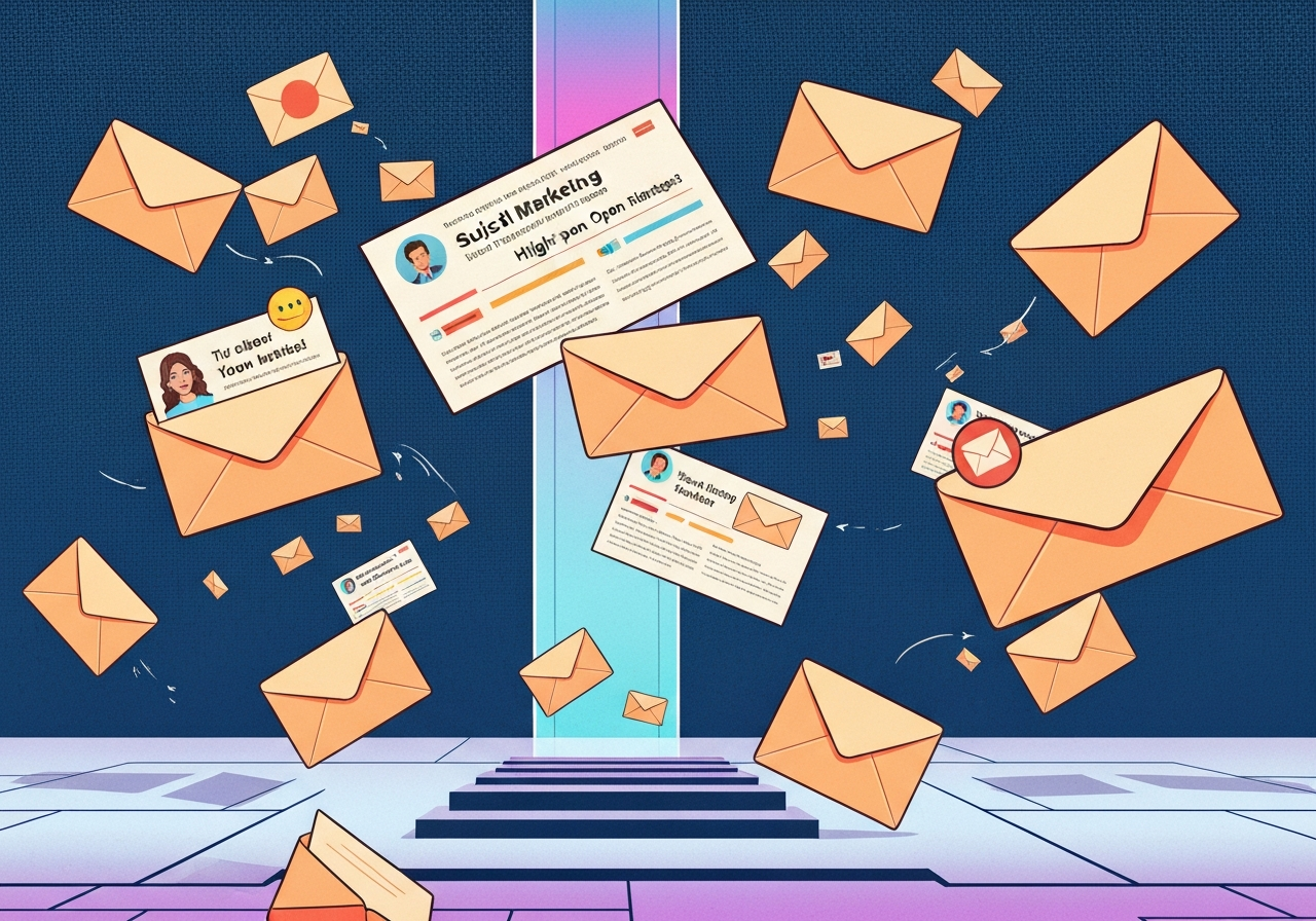 Illustration representing AI Lead Nurturing services by Crystal Blue