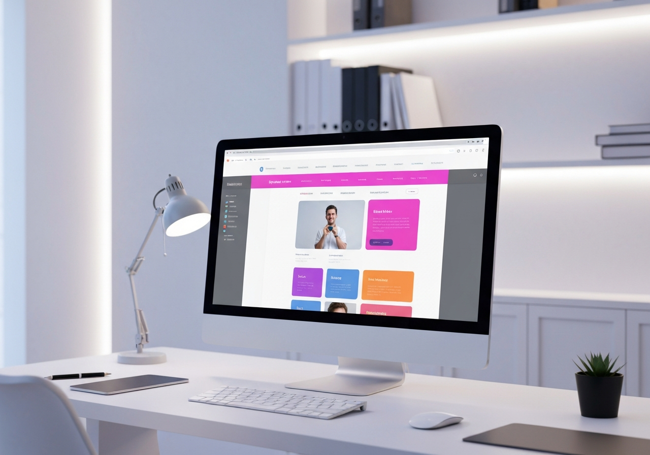 Illustration representing AI-Optimized Websites services by Crystal Blue