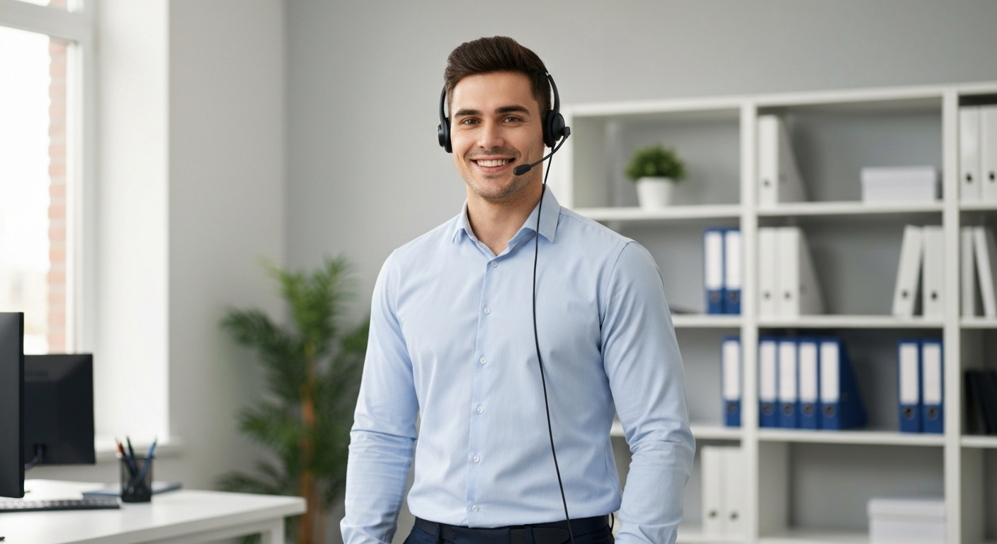 Friendly customer service representative