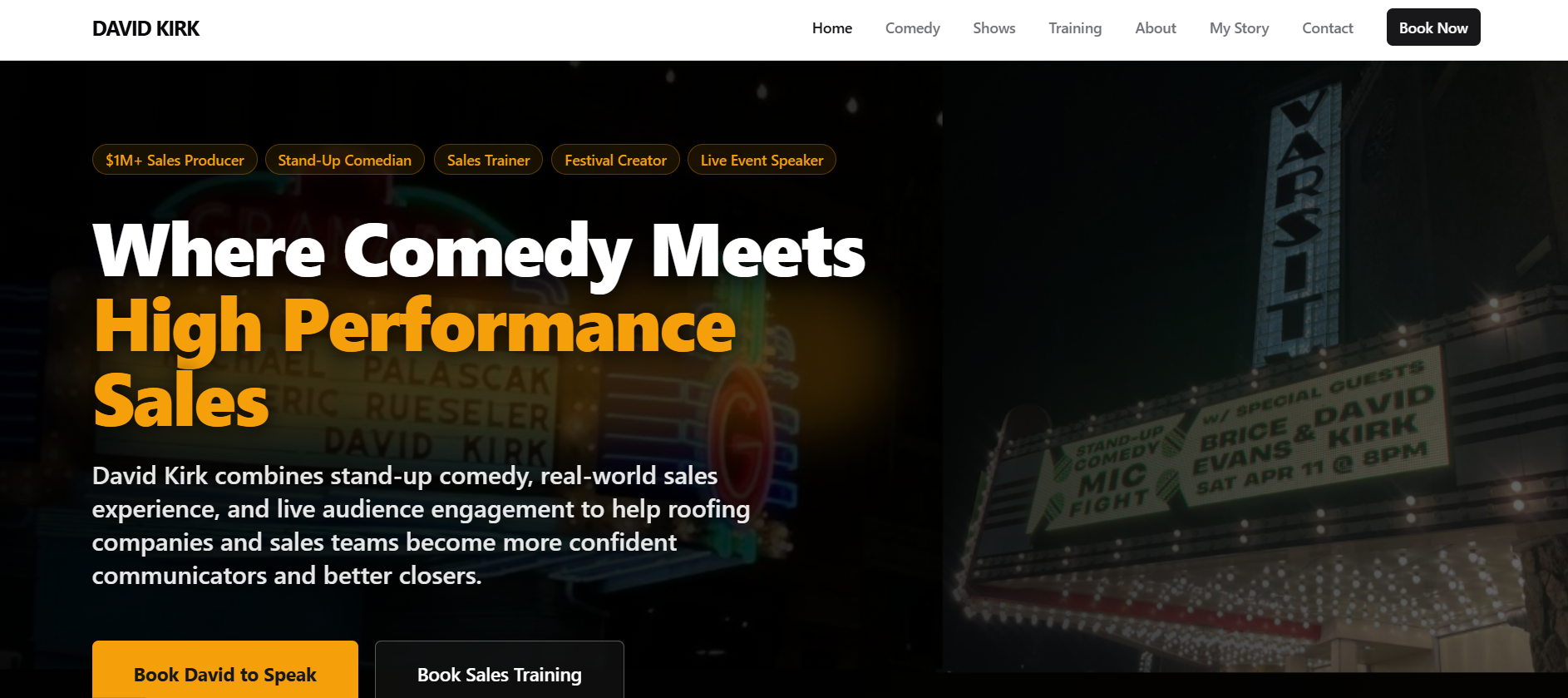 David Kirk Comedy Preview