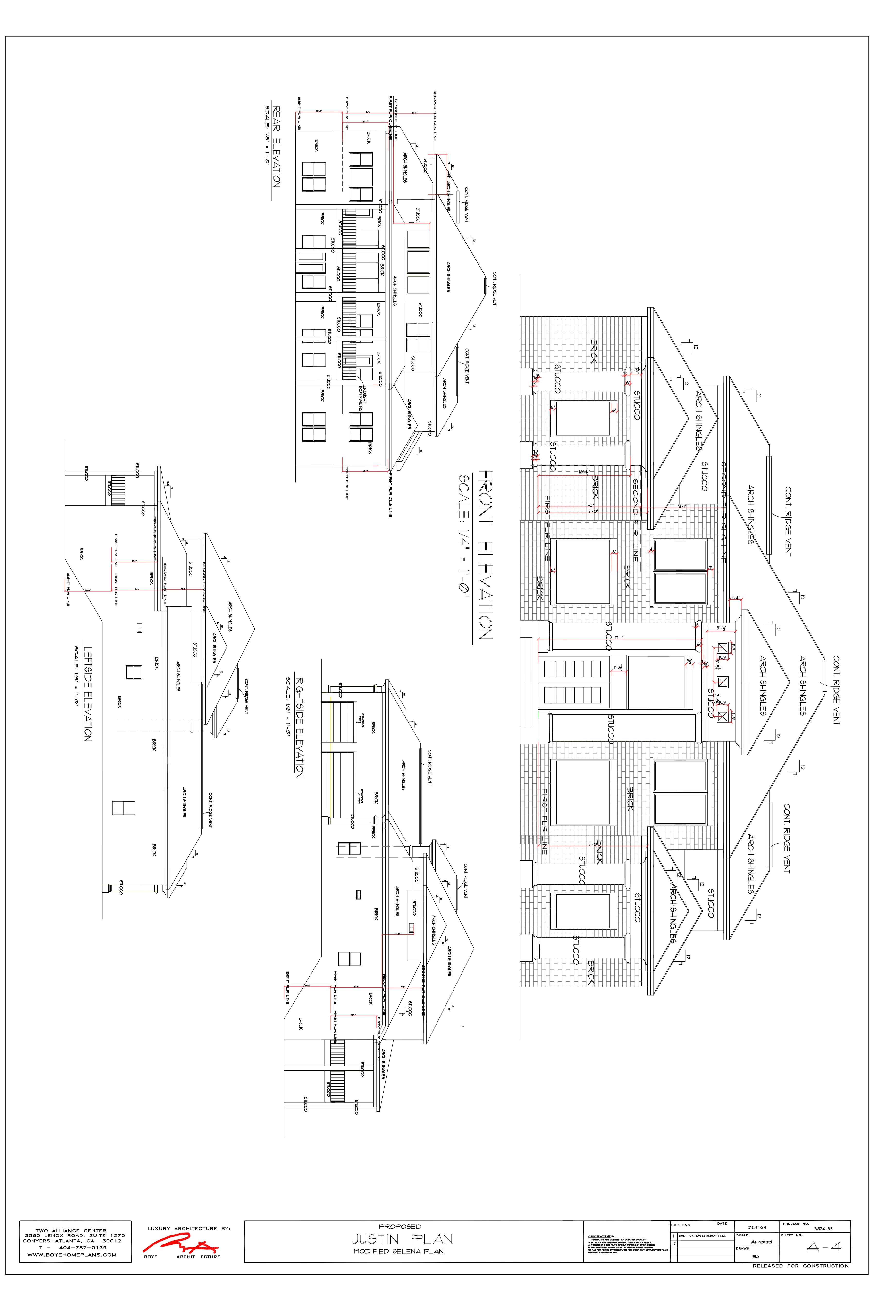 Justin Plan Elevations