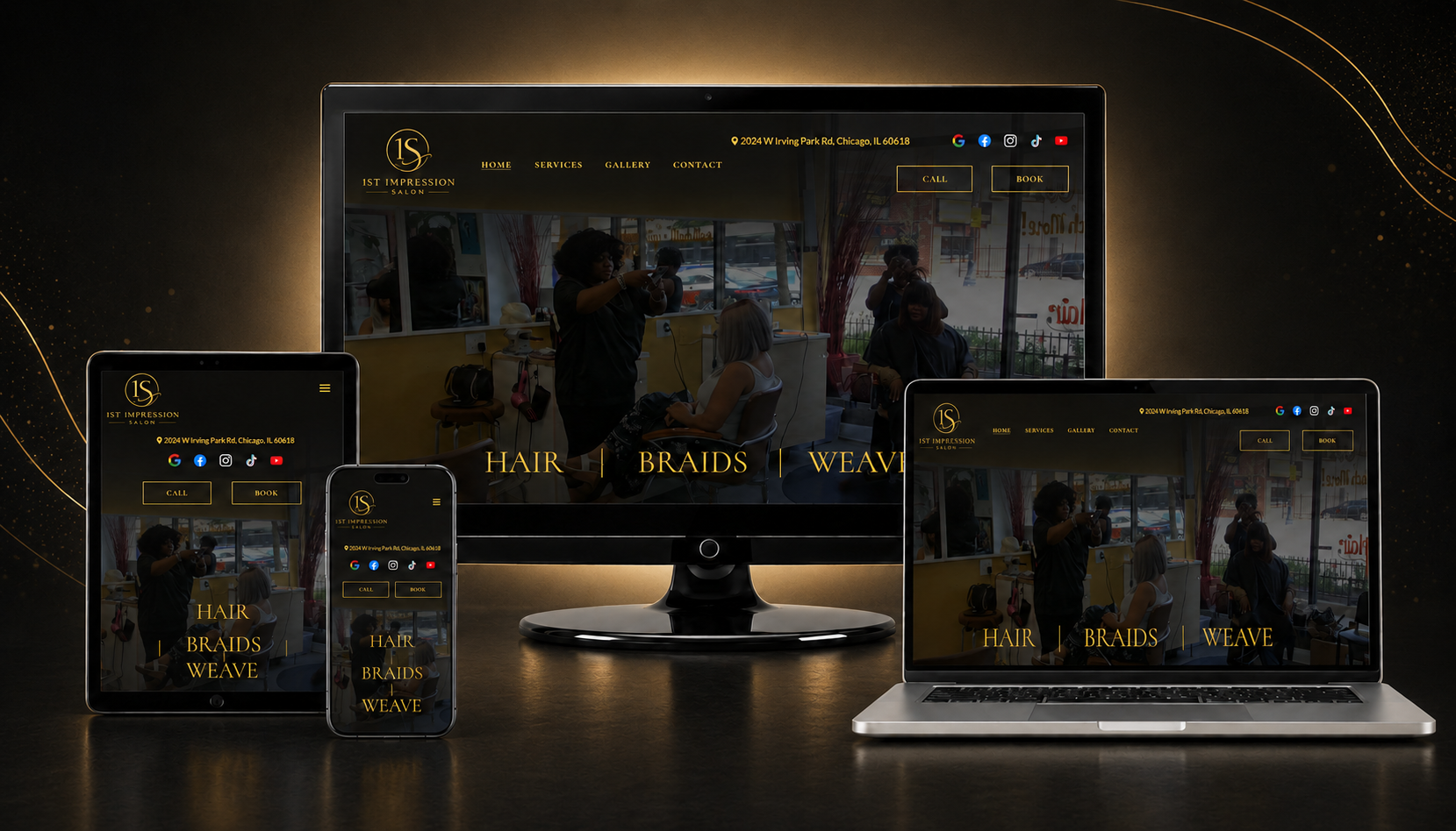 1st Impression Salon - Salon & Spa Booking website by AuraSync