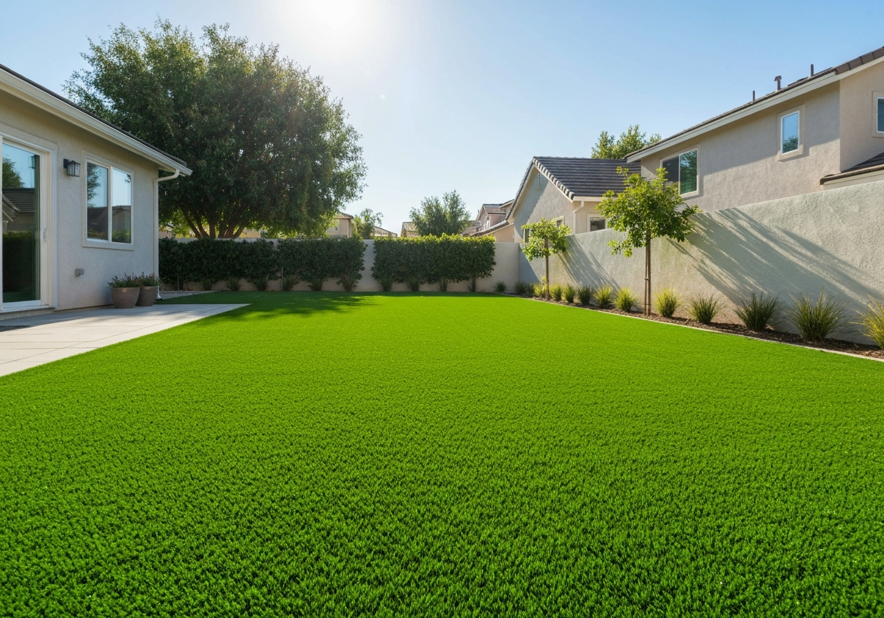 High quality artificial turf installation