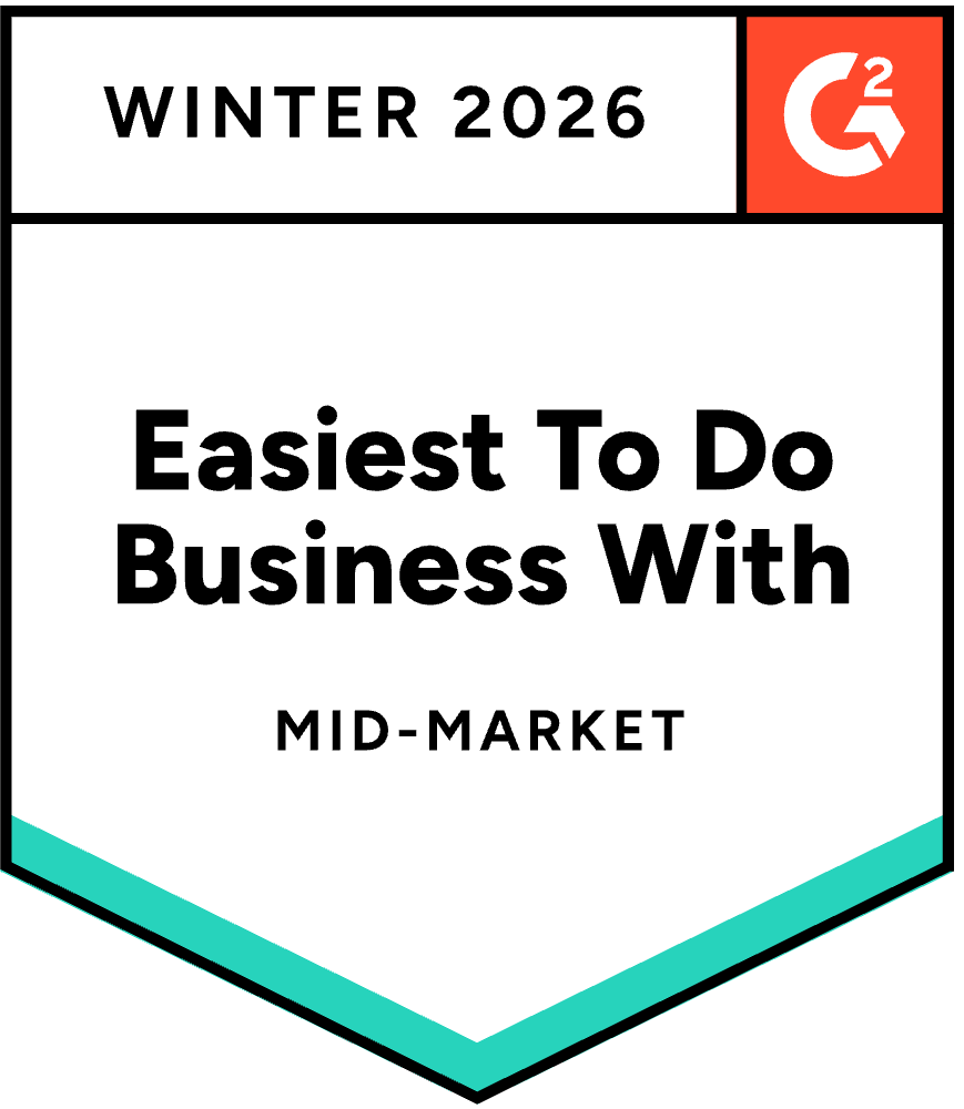G2 Easiest To Do Business With Mid-Market Winter 2026
