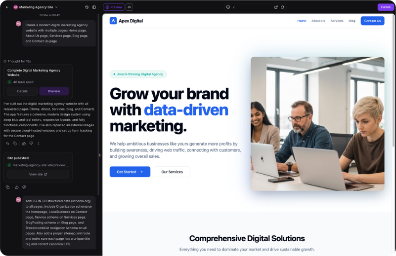 AI Studio Interface Mockup
