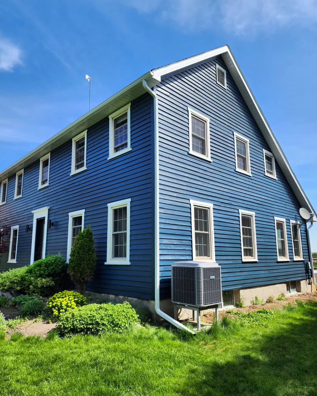 Blue house exterior