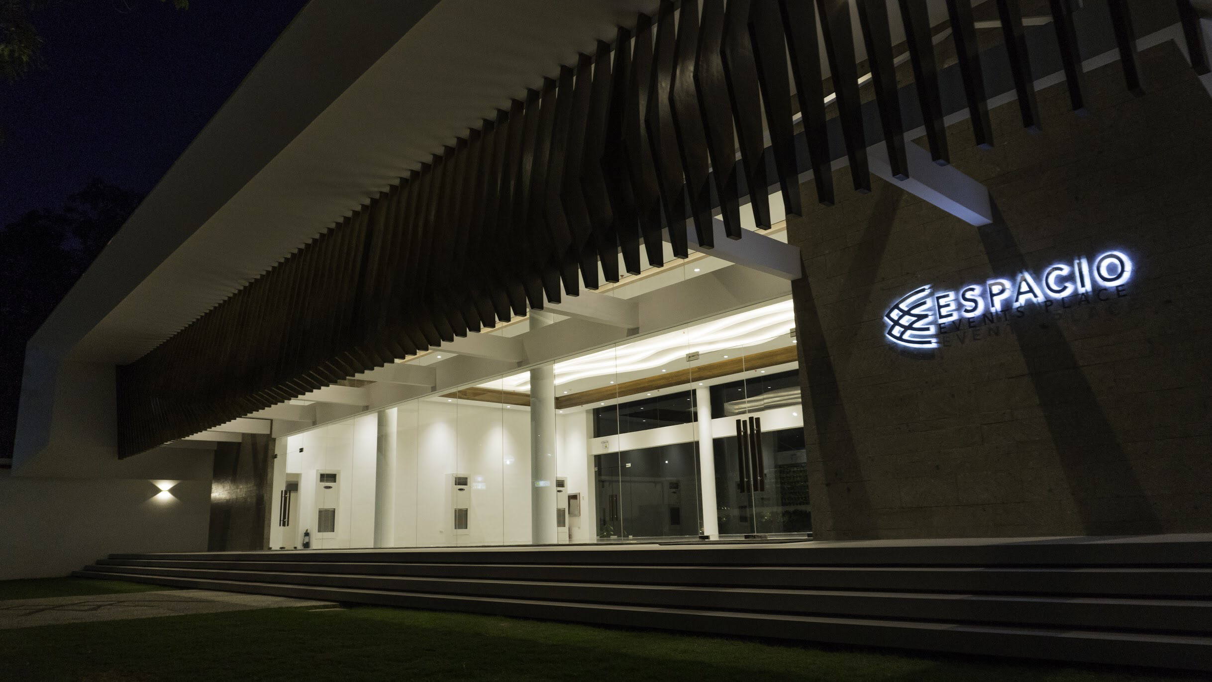 Espacio Event Place Exterior at Night