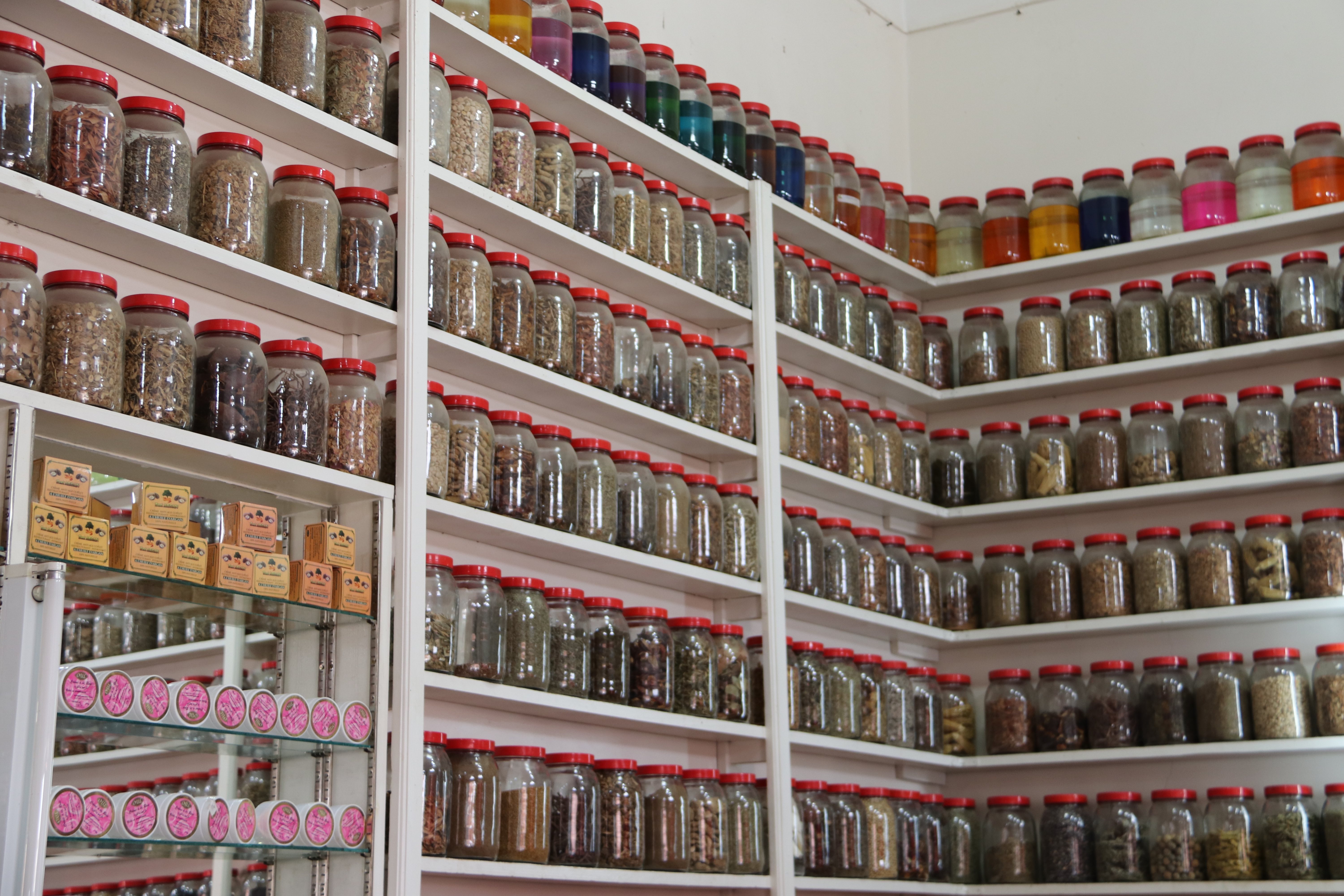 Morocco 2018 - Apothecary and Spice Jars on Shelves