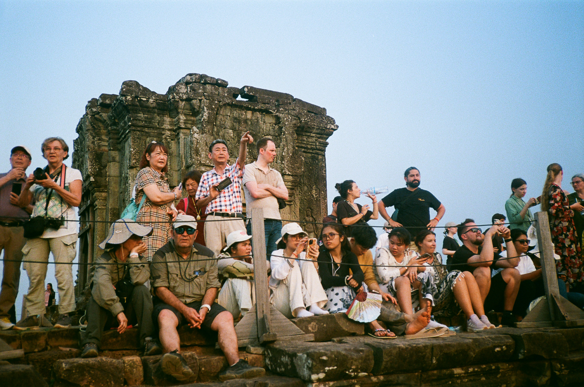 Angkor - Tourists at Temple