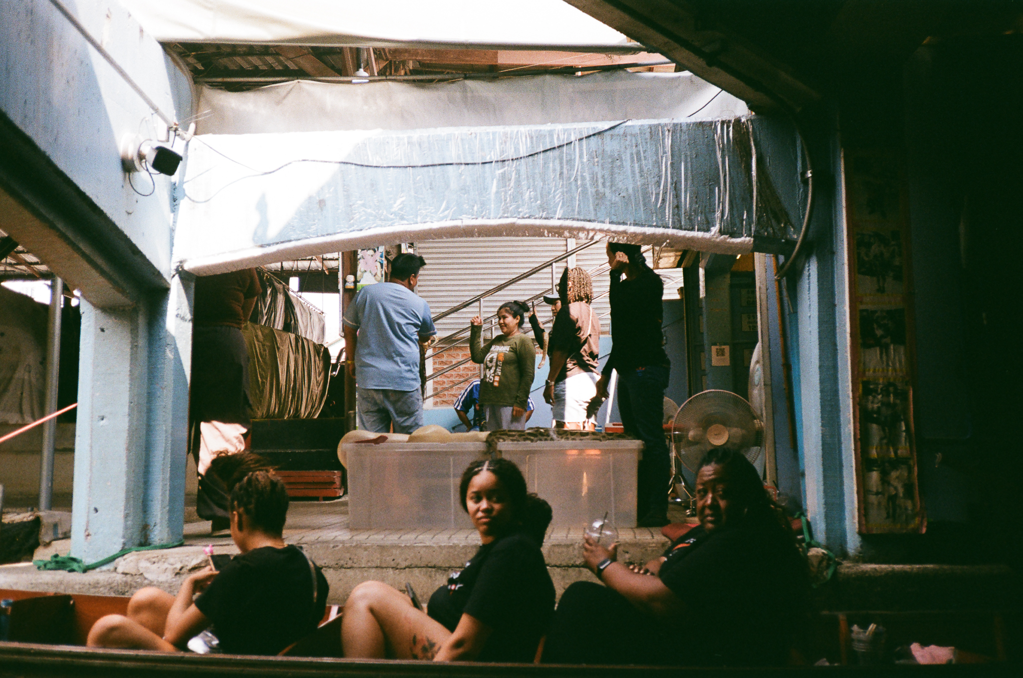 Golden moments in Thailand - Canal Market People on Boat
