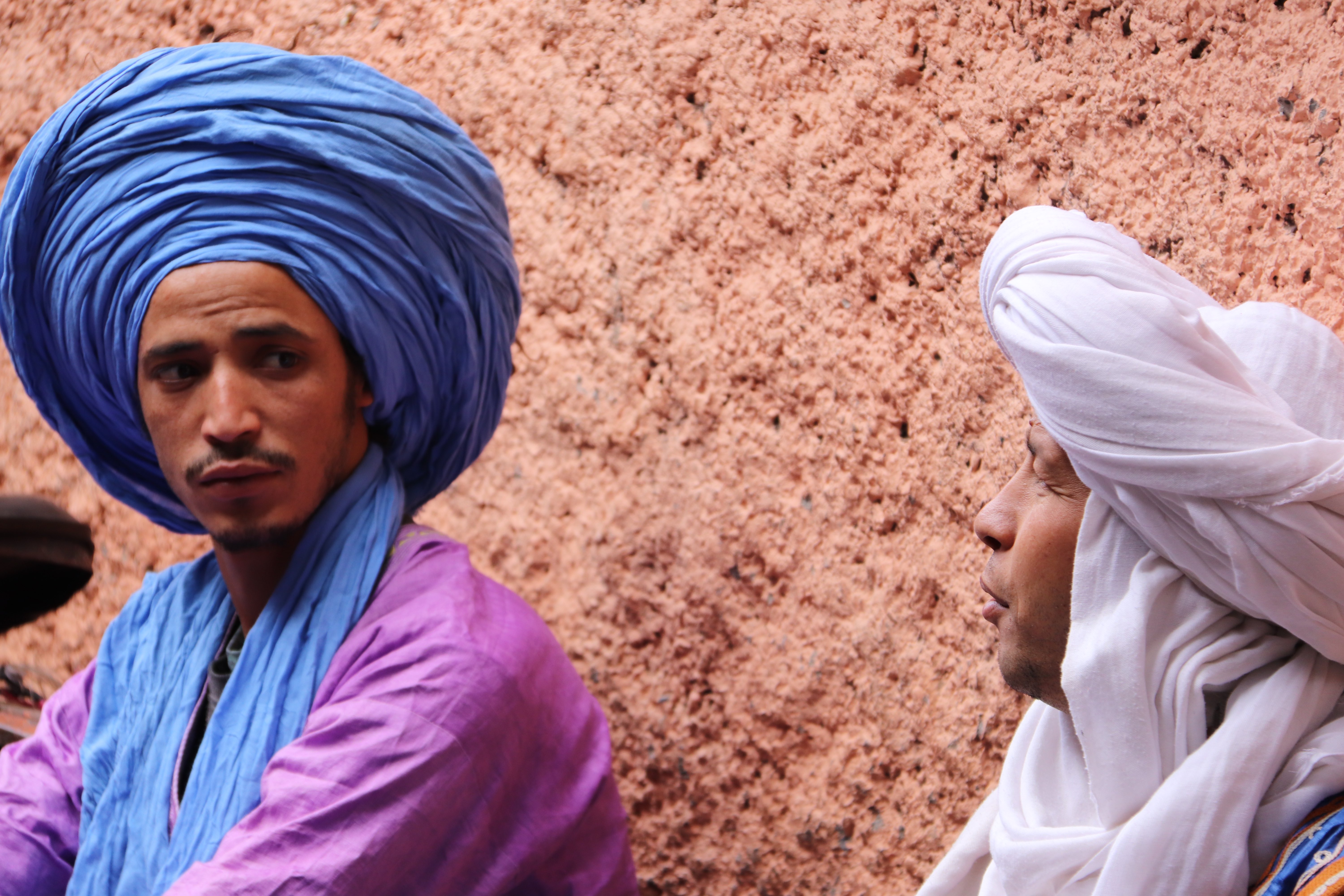 Morocco 2018 - Men in Blue and White Turbans