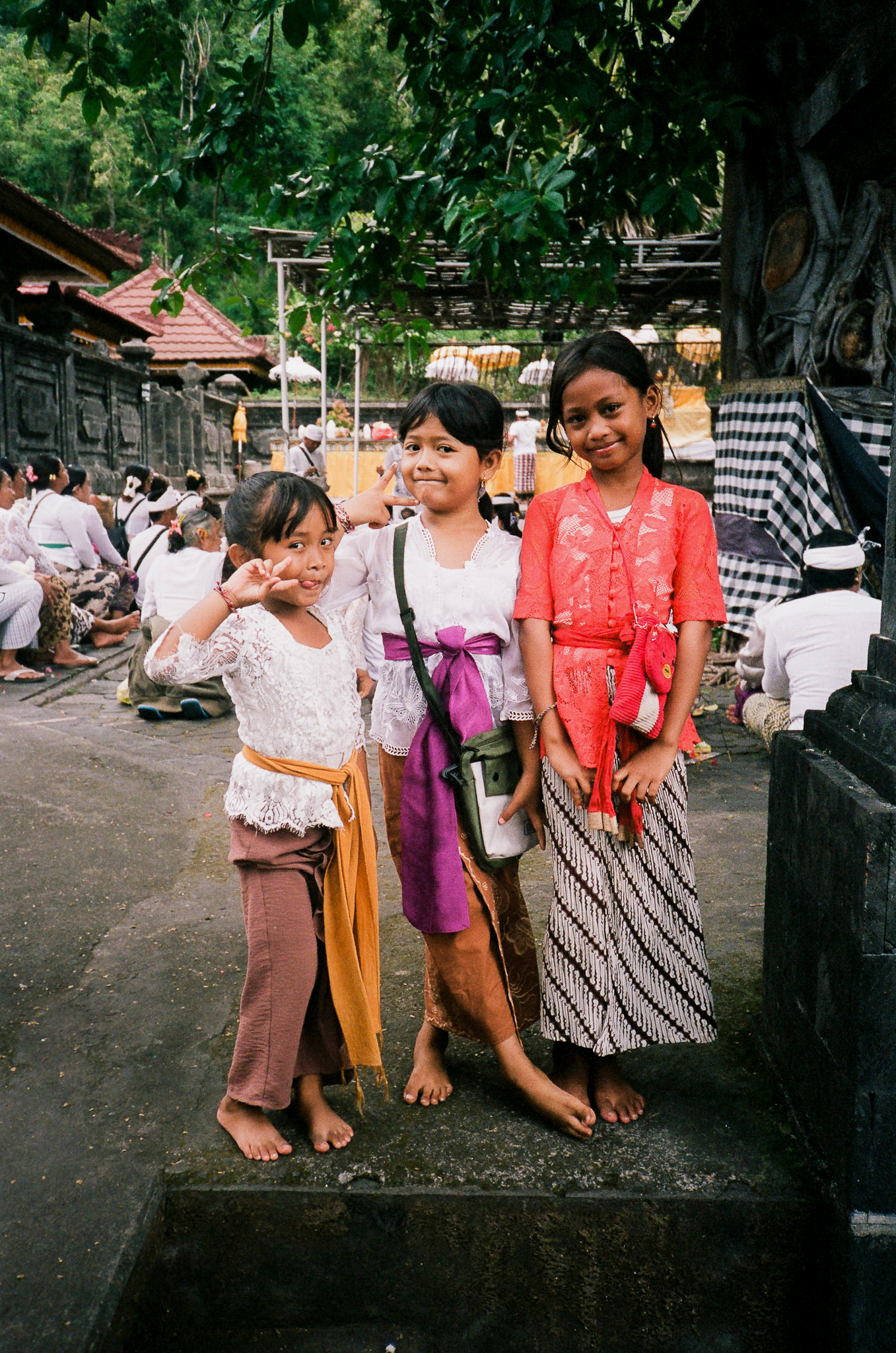 Balinese Ceremony - Girls in Ceremonial Clothing