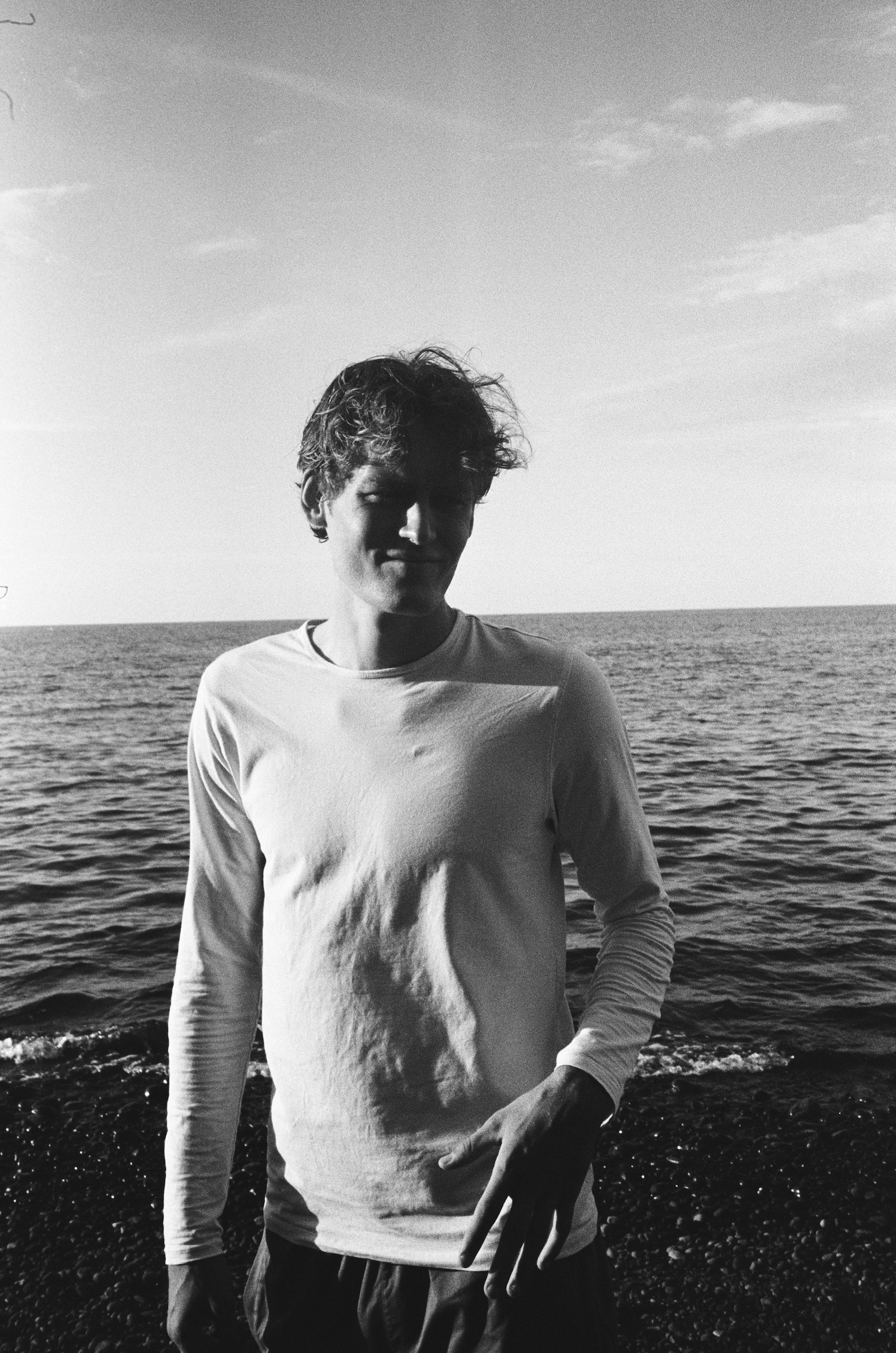 Brother and Sisterhood - Man in Long Sleeve by Ocean B&W