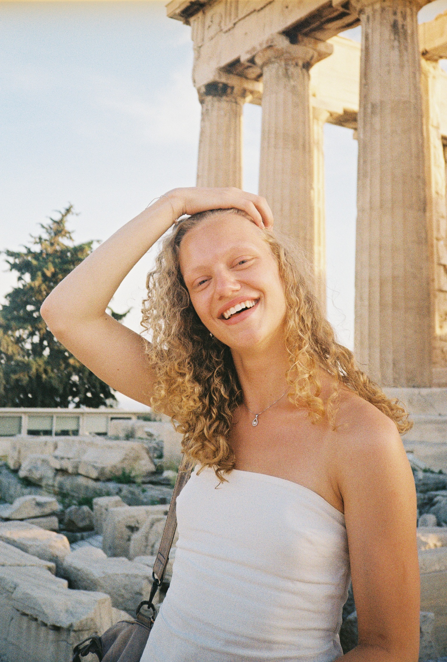 Stories of Greece - Woman at Greek Temple Ruins