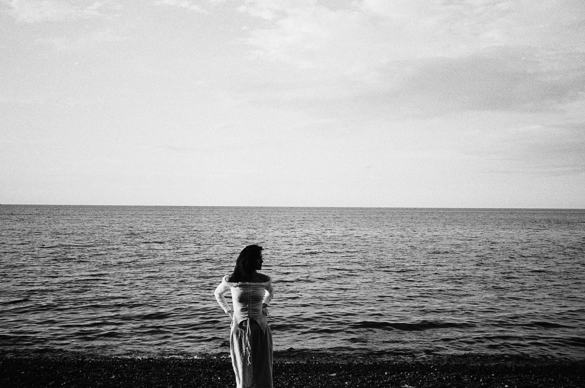 Brother and Sisterhood - Woman at Sea B&W