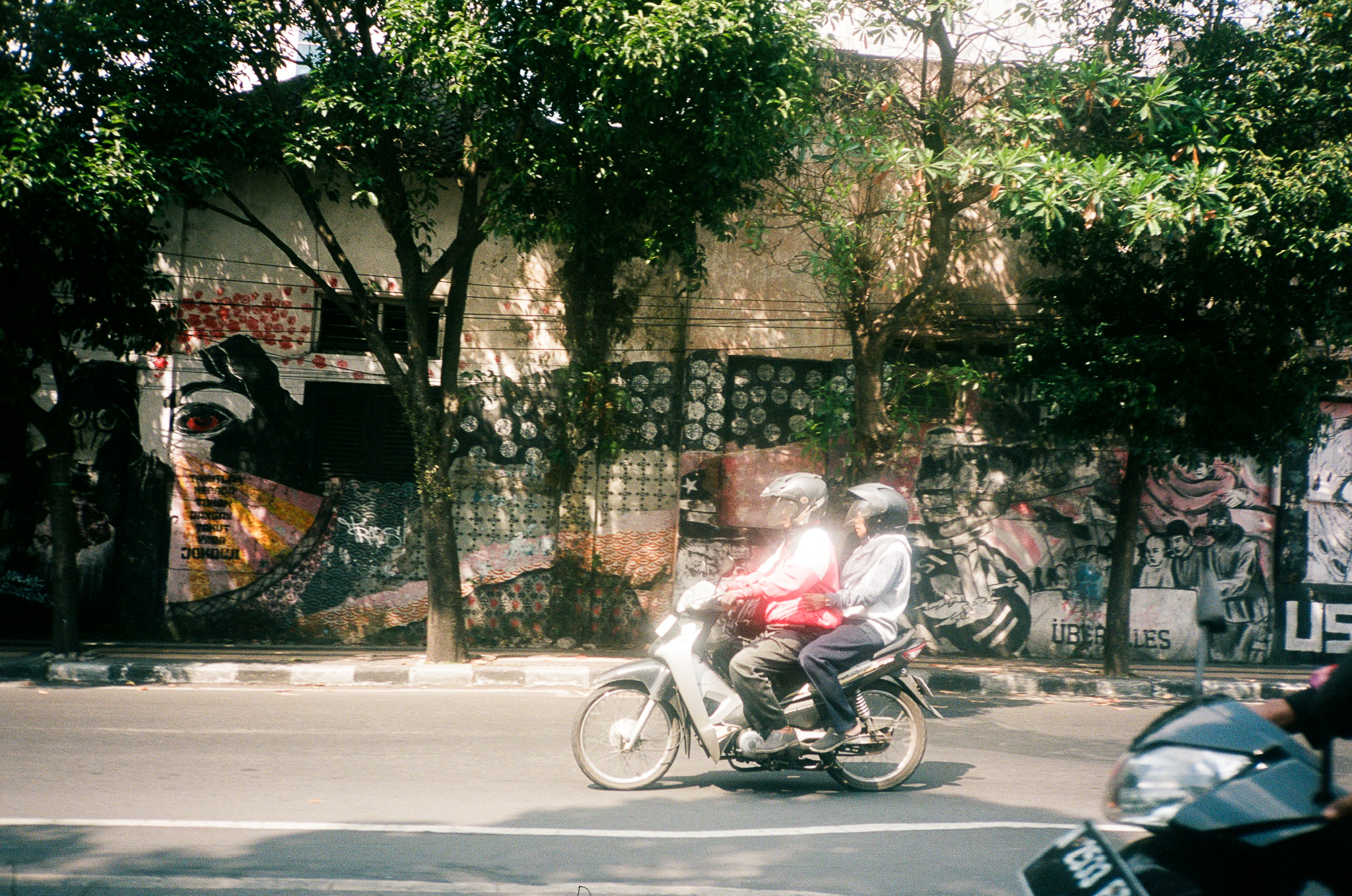 Echoes of Bromo - Motorbike with Graffiti Wall
