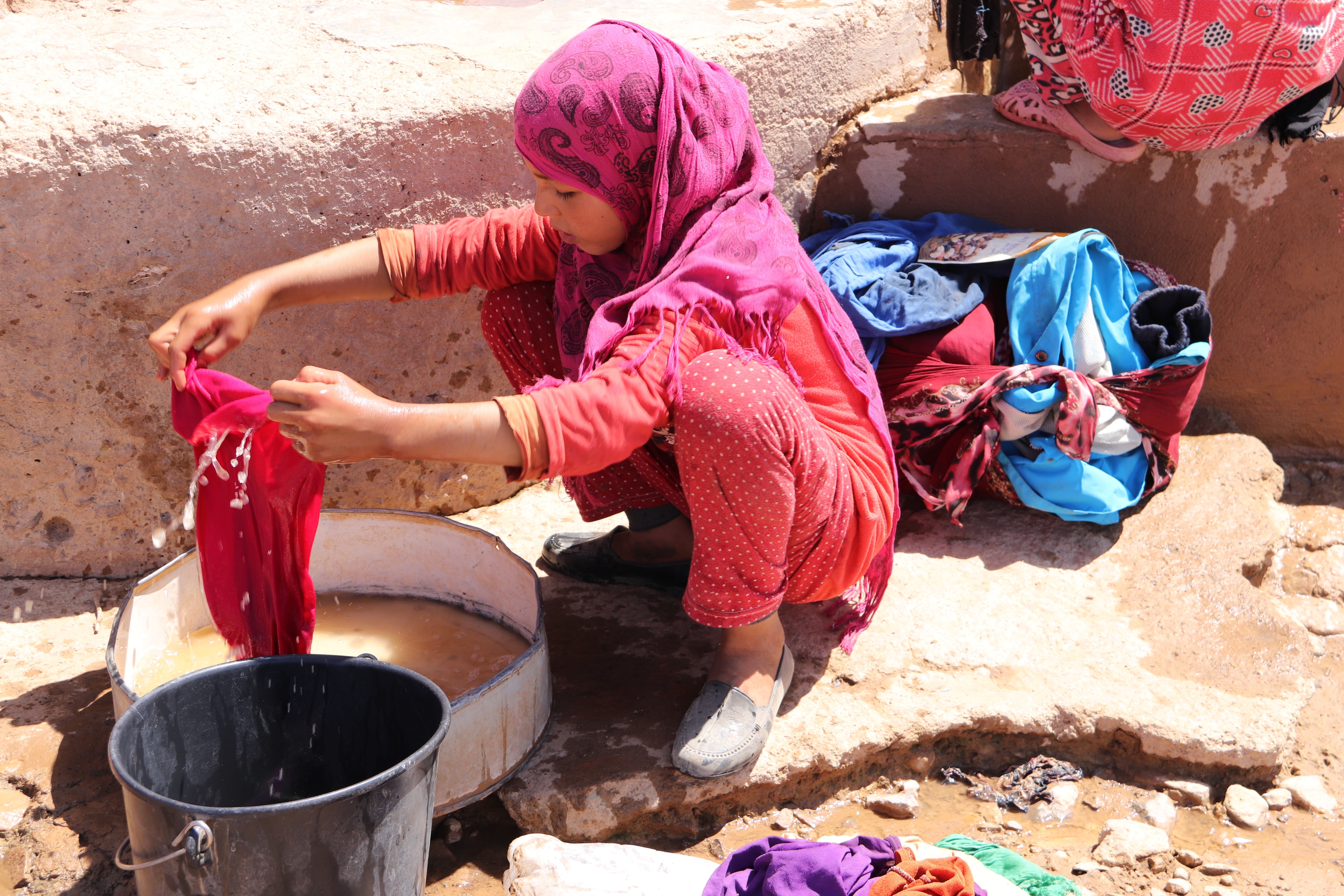 Morocco 2018 - Washing Garments at the Desert Well