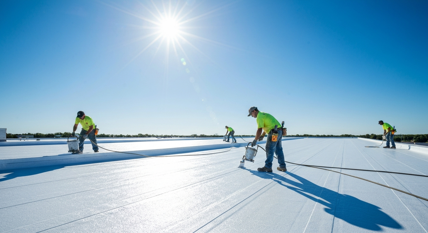 Roof Coating Application