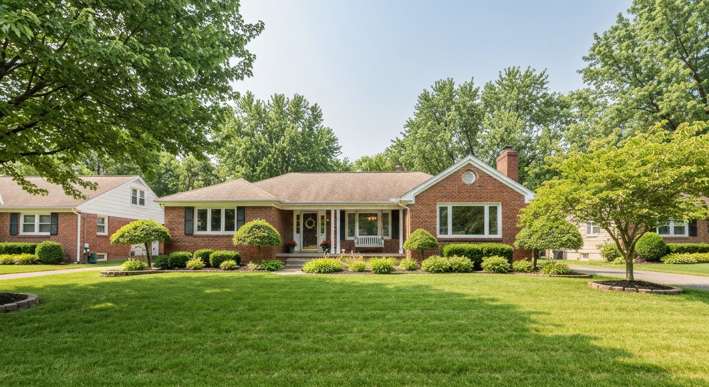 Beautiful, welcoming single-story brick ranch house in a peaceful neighborhood