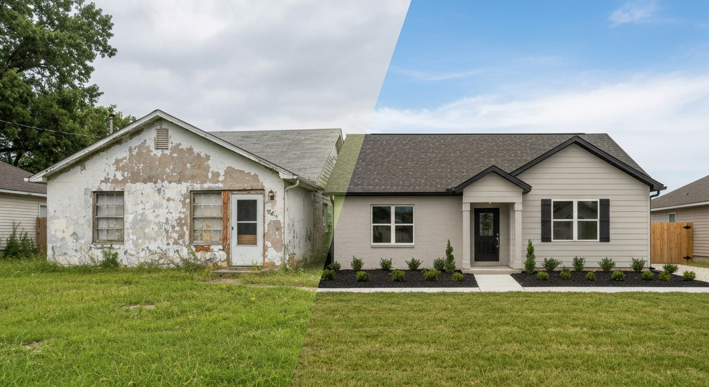 Rundown to Renovated House
