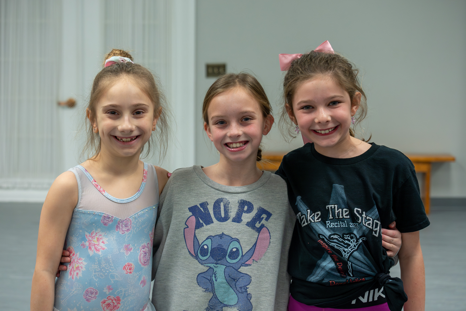 Dance friends smiling together at Danc'letics