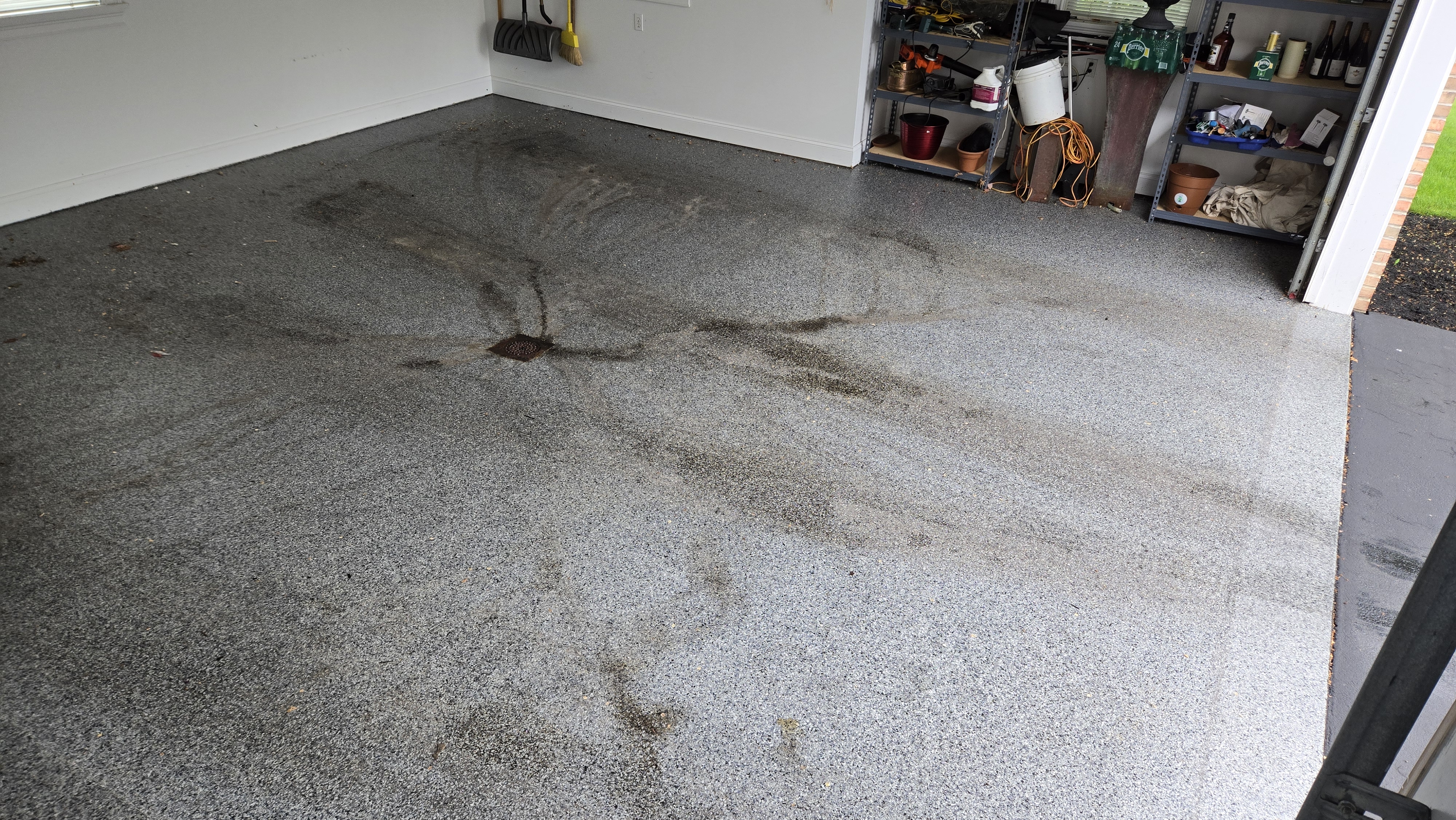 Property after pressure washing cleaning