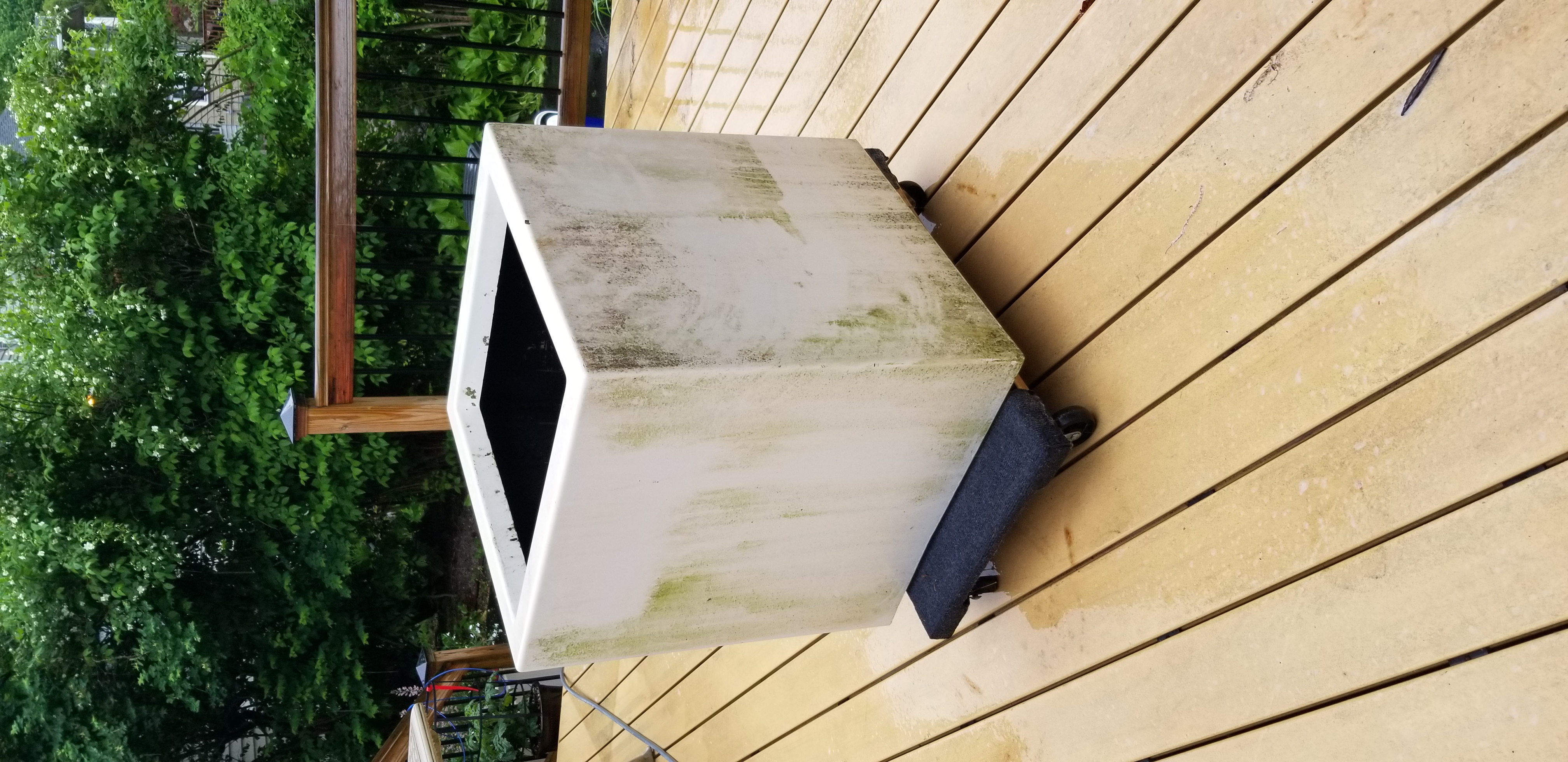 Property after pressure washing cleaning