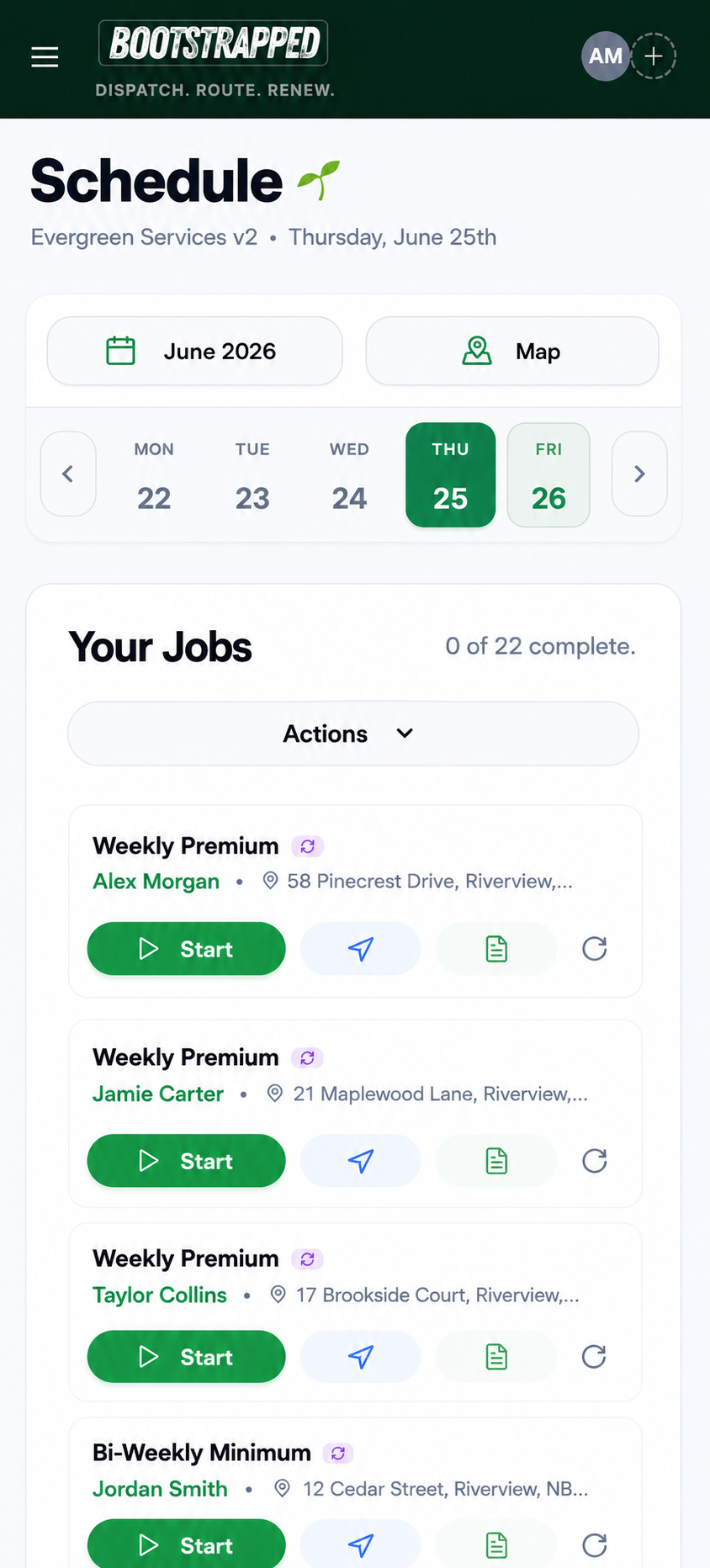 Lawn Care CRM App