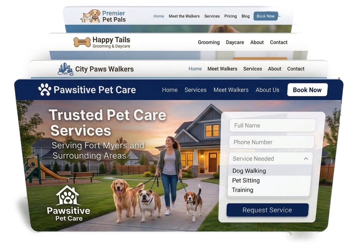 Pet Care App Mockups