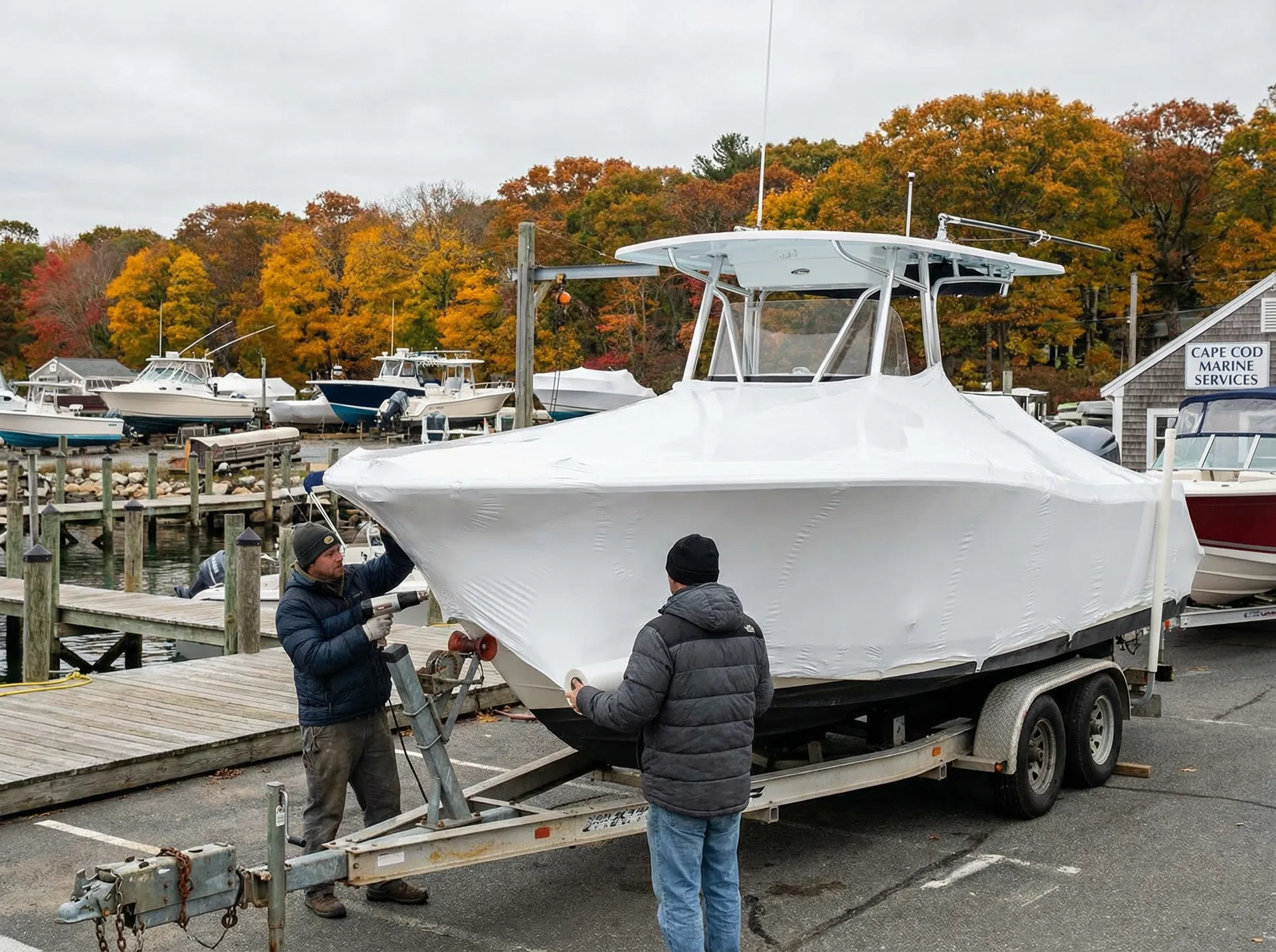 Boat Winterization and Shrink Wrap North Shore